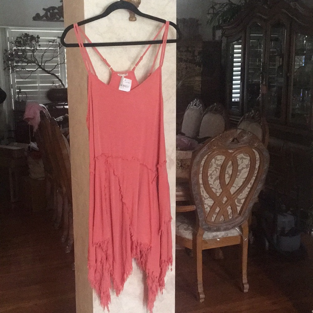 Free people tattered slip dress sz S